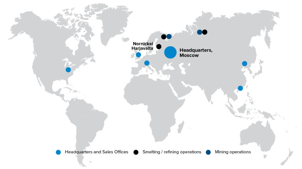 Map of nornickel harjavalta offices